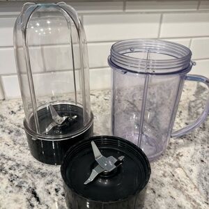 Black and Clear magic bullet Blender replacements with Two Blades